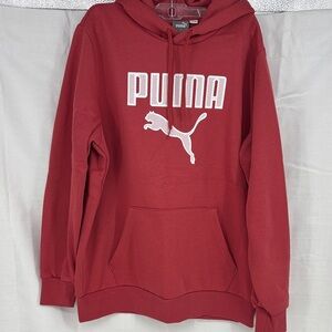 Puma Matrix Hoodie Men's Size L‎ Astro Red Pullover Fleece Pocket New